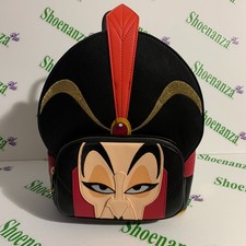 Image of Loungefly Mini Backpack Disney Aladdin Jafar Villains Figural Iago Parrot Bag
