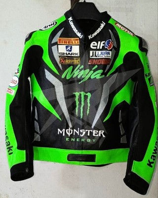 Kawasaki Ninja Motorbike Jacket, Kawasaki Ninja Motorcycle Racing Leather Jacket