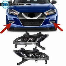 For 2016-2019 Nissan Maxima Bumper Fog Lights Lamps kits Right&Left Side
