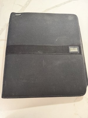 Mead Five Star Vintage Full Zip Around Binder Black 3 Ring Pockets Y2K