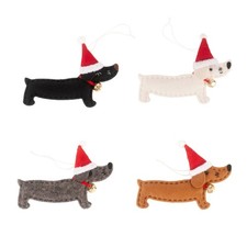 Dachshunds Christmas Tree Accessory Door Curtain Decoration for Home Office
