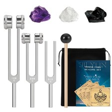 Tuning Forks for Healing Set 128Hz, 256Hz, 512Hz , Weighted Unweighted Tun