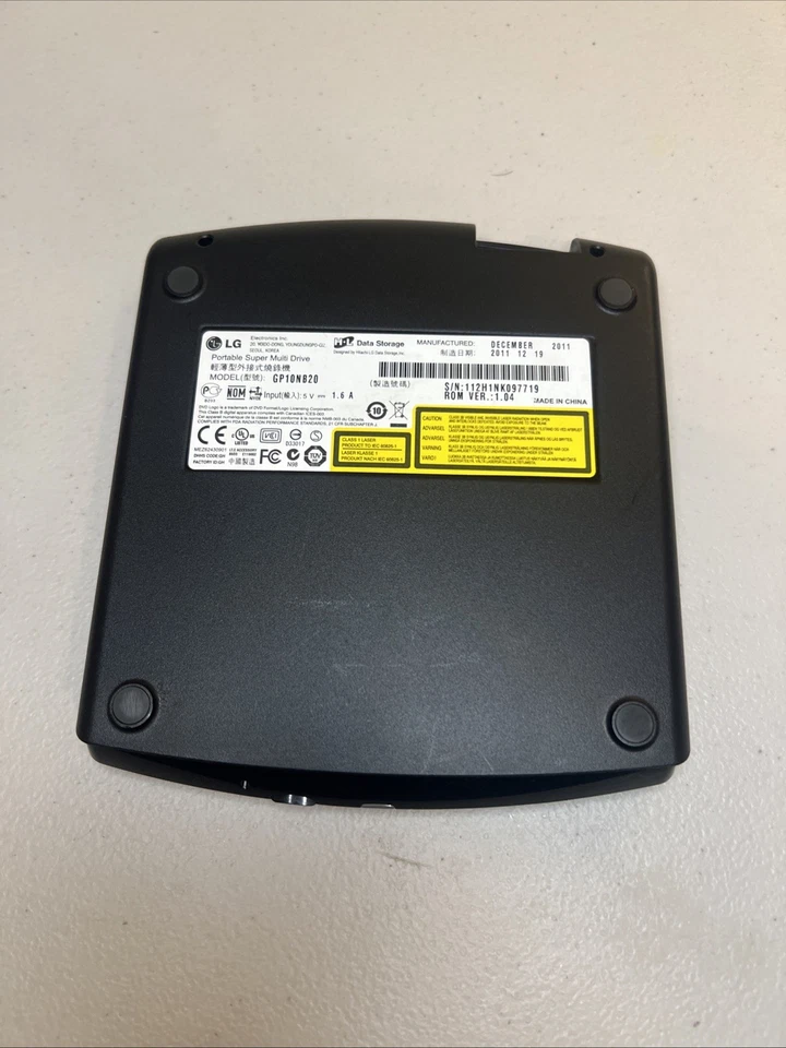 LG GP50NB40 黑色 USB 2.0 Super-Multi Slim 便携式 DVD 刻录机 外置驱动器 — 第 2/2 张图片