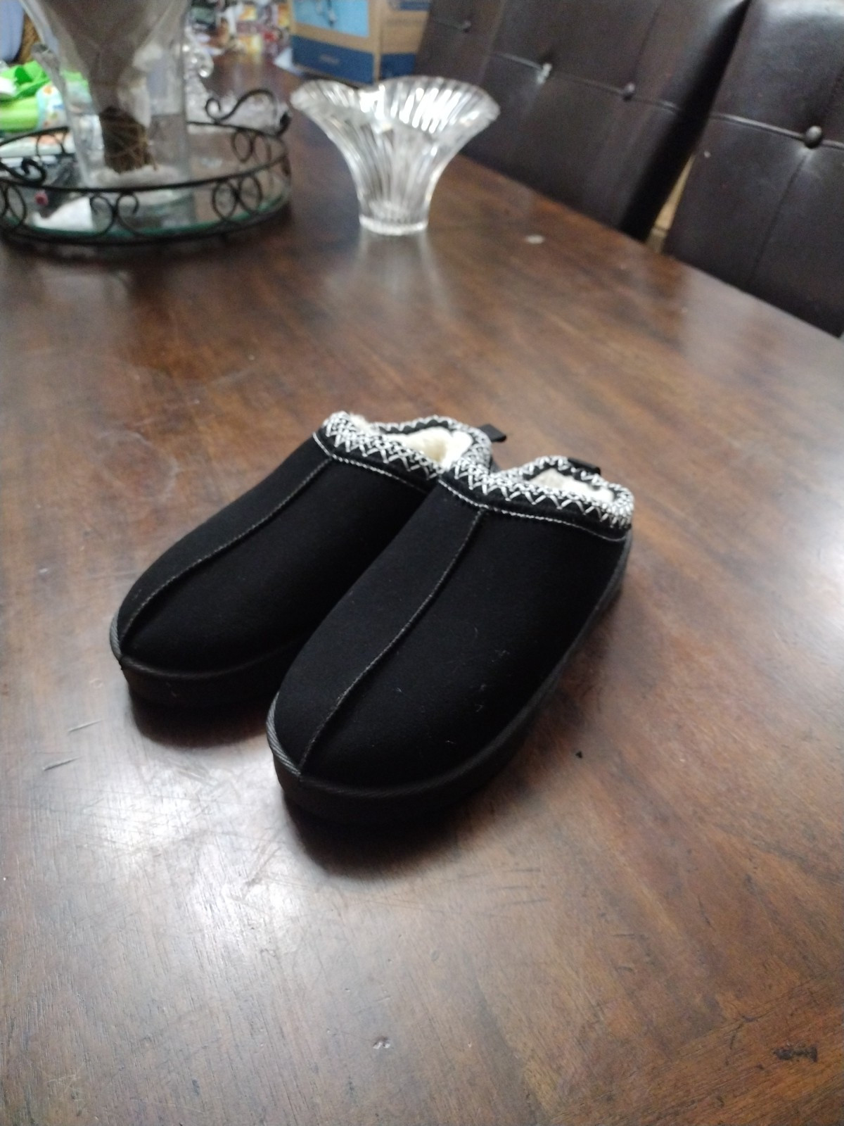 SAOLA Ciabatta donna foderata in pelliccia sintetica suola rigida taglia 38 nuova