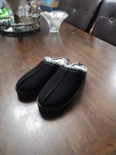 Womens Faux Fur Lined Hard Sole Slipper Size 38 New