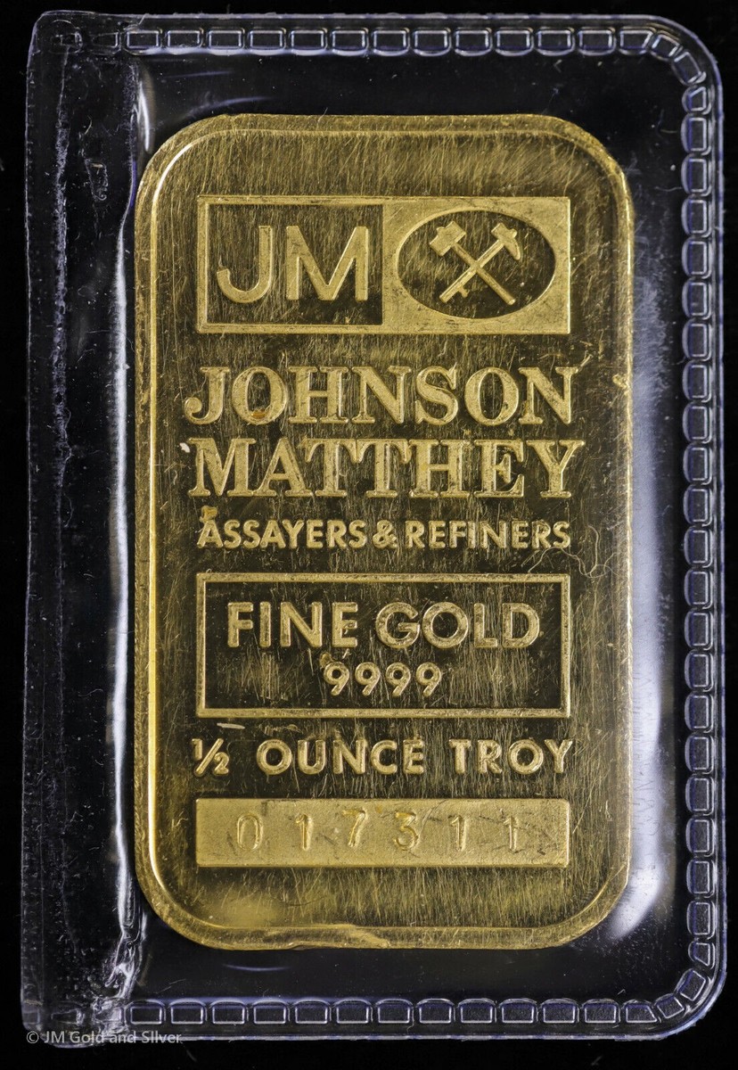 Johnson Matthey Assayers & Refiners 1/2 oz Half Troy Ounce