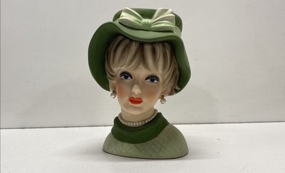 NAPCOWARE Vintage Head Vase. 9 inch Tall Large Lady Mid Century Ceramic Art