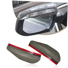 2PCS Car Side Mirror Rain Guards - Waterproof Rear View Mirror Visor Black