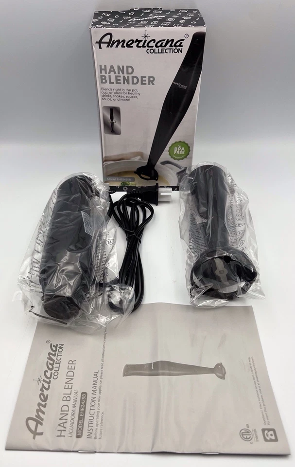 Elite Gourmet 浸入式手动搅拌机、搅拌机、切碎机、1 触摸控制 ~ EHB2425B — 第 4/4 张图片