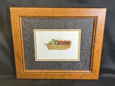 JODY MEHAFFIE HAND COLORED ETCHING GARDEN BASKET FRAMED MATTED 213/300 Signed