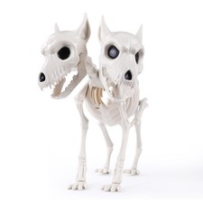 12    Halloween TwoHeaded Dog Skeleton Statue Prop Decoration