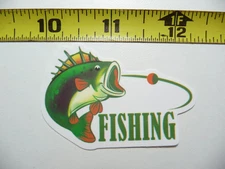 FISHING FISH GOING TO BITE SMALL STICKER DECAL SPORTS OUTDOOR LIFE HOBBY