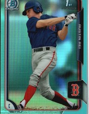 2015 Bowman Draft #172 Austin Rei Chrome Blue Sky Refractors