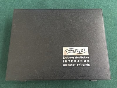 Walther / Interarms PP, PPK, PPK/s Factory Box /Case, Test Target & Cleaning Rod