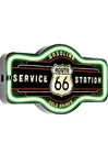 Route 66 Vintage LED Neon Marquee Sign - Battery Powered 17x10 Inches