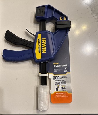 IRWIN QUICK-GRIP Bar Clamp, One-Handed, Medium-Duty, 6-Inch (1964717), Blue
