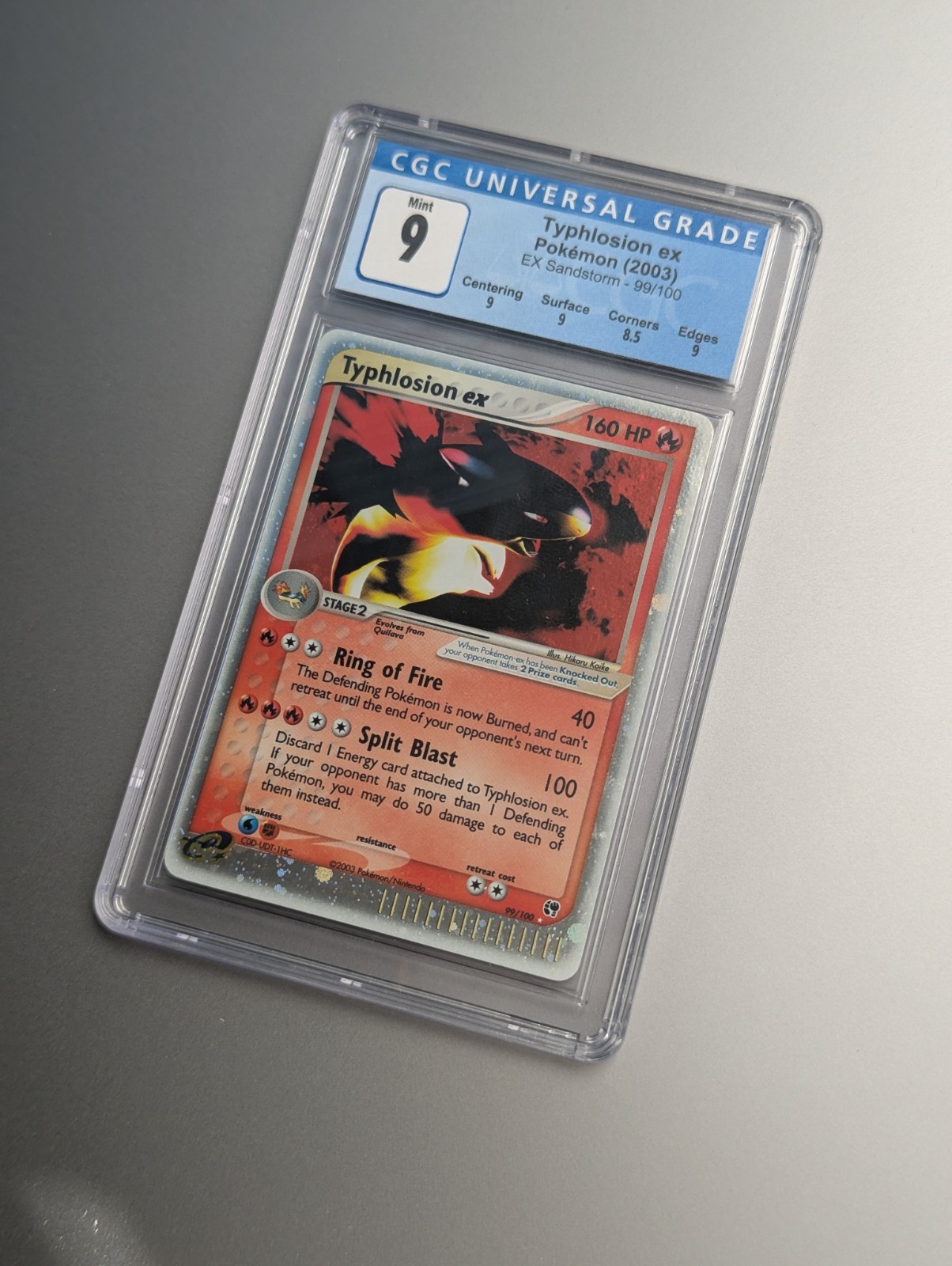 Typhlosion ex 99/100 Sandstorm Holo CGC 9