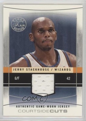 2003 Flair Final Edition Courtside Cuts Jerseys Pewter /125 Jerry Stackhouse p7i