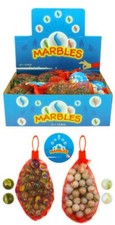 1 x NET OF 50 Glass Marbles