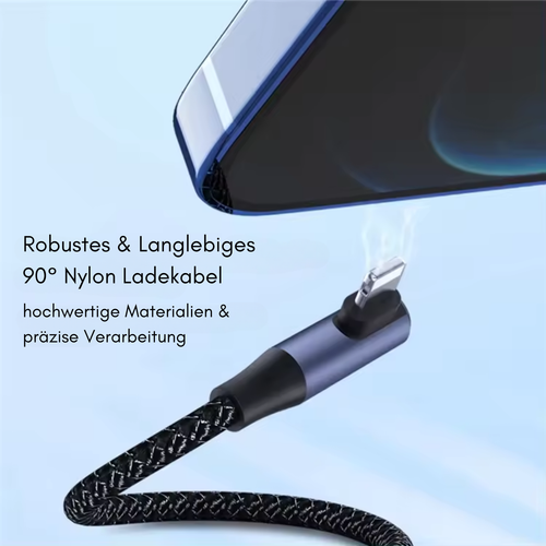 Câble de charge rapide angle 90° iPhone câble de données pour Apple iPhone 14 13 12 11 XS XR - Photo 5/8