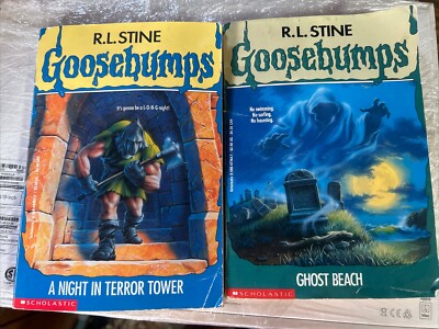 Goosebumps A Night in Terror Tower & Ghost Beach Lot Paper Back
