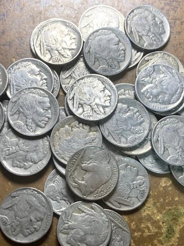 BUFFALO NICKEL ROLL (40 COINS), "FULL DATES" RANDOM DATES, NICE COINS