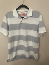 The Nike Polo Shirt Dri-Fit Men's Size M Swoosh Logo Short Sleeve Striped