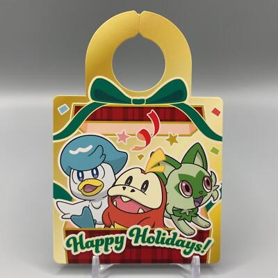 Fuecoco Happy Holidays Pokemon Papier Geschenkanhänger Pokemon Center Anime J...