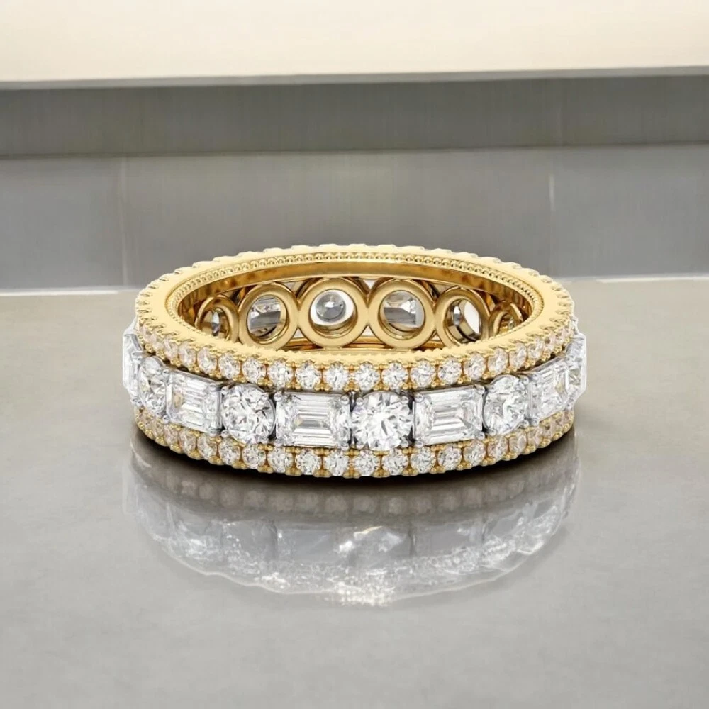 Fiore & anello di fidanzamento di foglie, K 14 / 18K giallo oro, unico fidanzamento anello, natura, foglia Anello di fidanzamento, anello di diamante fiore - Italia