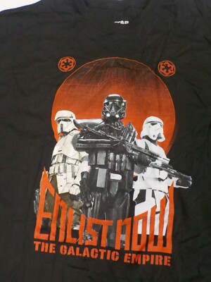 Star Wars Enlist Now Empire T-shirt Black 4XL