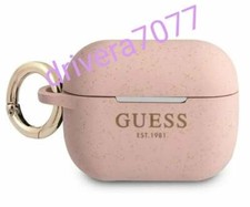 Guess Silicone Glitter Est - Case for Airpods Pink 