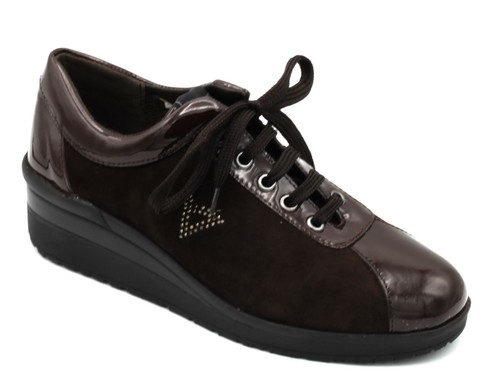 VALLEVERDE SCARPE SNEAKERS TENNIS DONNA CASUAL ZEPPA ALLACCIATE COL. CAFFE'  n.35 | eBay