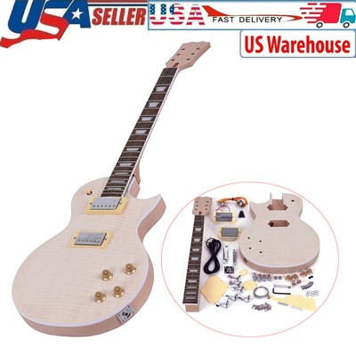 Lp Style Unfinished Electric Guitar Diy Kit 22 Frets Rosewood Fingerboard B5f3 - Diy Acoustic Guitar Pickup Kit Lp Style Unfinished Electric Guitar Diy Kit 22 Frets Rosewood Fingerboard B5f3 - Diy Acoustic Guitar Pickup Kit