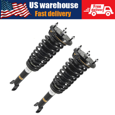 Pair Front Shock Struts Assembly w/Electric for Jaguar XJ XJR X351 RWD 2010-19