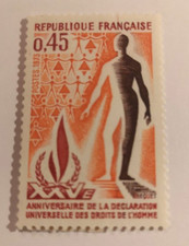 TIMBRE FRANCE 1973  DECLARATION DES DROITS DE L'HOMME  MNH  1781