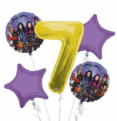 Ramo de globo de lámina de cumpleaños feliz Descendants 5 globos - Imagen 7 de 18