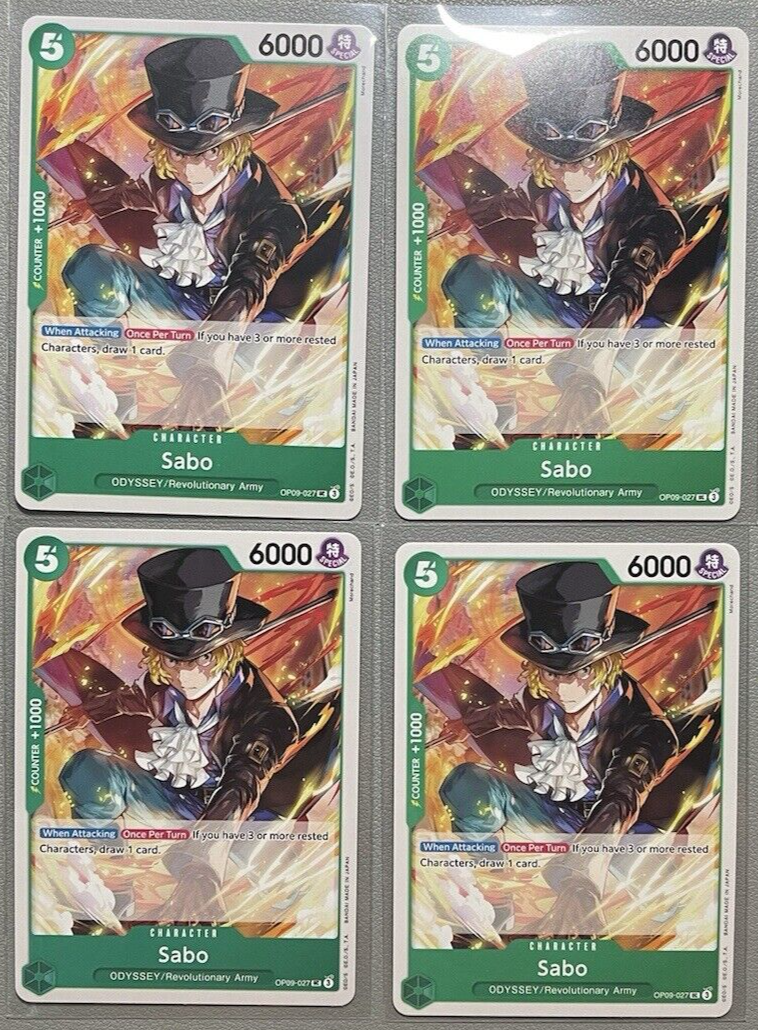 OP09-027 Sabo One Piece Card Game Emperors In The New World x4