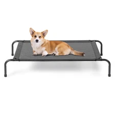 Elevated Outdoor Pet Bed - 43"D x 26"W x 8"H | Cooling & Comfortable Design