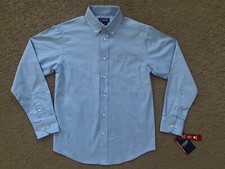 Chaps Boys Blue Dress Shirt Top Sz 10 NWT