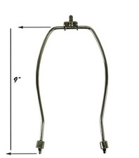 Mestar Decor 9 inch Harp for Lamp Shades, Polished Nickel Finish Lamp Harp