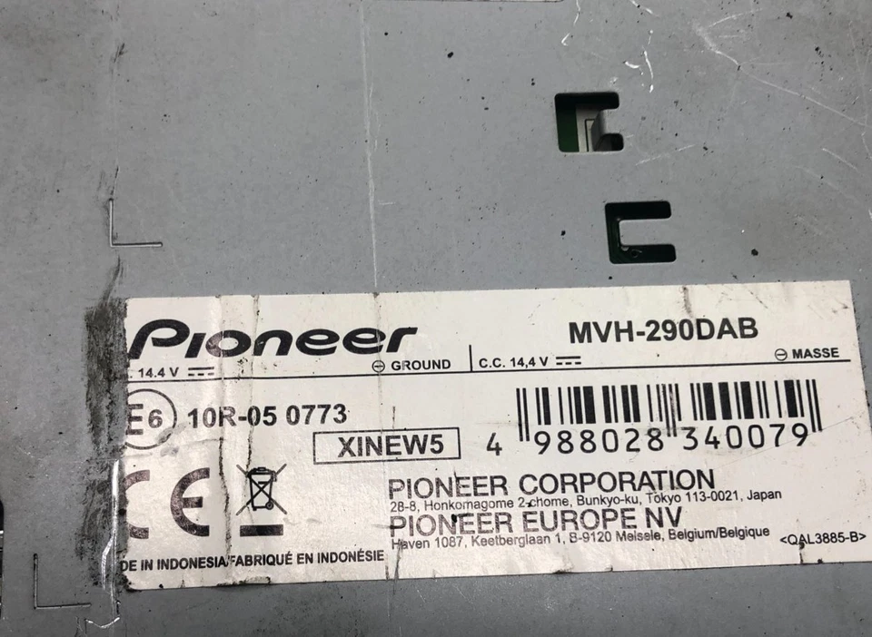 Radio Pioneer MVH-290DAB USB/AUX - Imagen 4 de 4