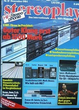 STEREOPLAY 12/84 PIONEER CLD 9000,REVOX AGORA B,SONY APM 4,T+A SOLITAIRE OEC 500