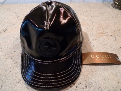 gucci leather baseball cap