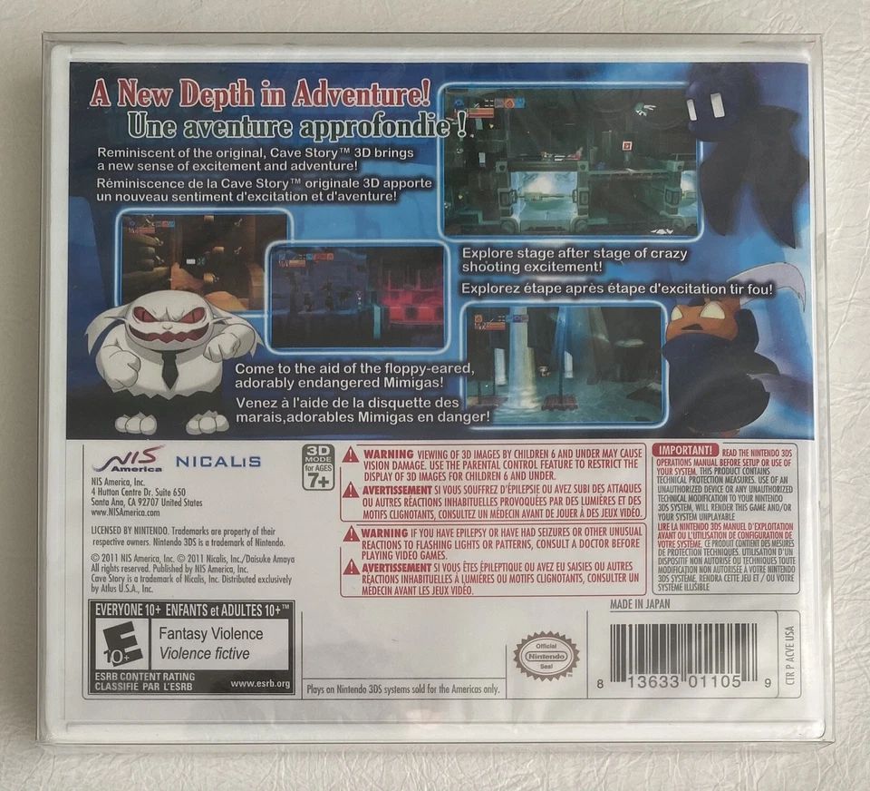Cave Story 3D (Nintendo 3DS, 2011, New & Sealed) - Image 2 of 2