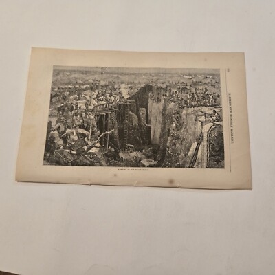 Working In The Excavations Diamond Mines Africa c. 1873 Engraving (385)