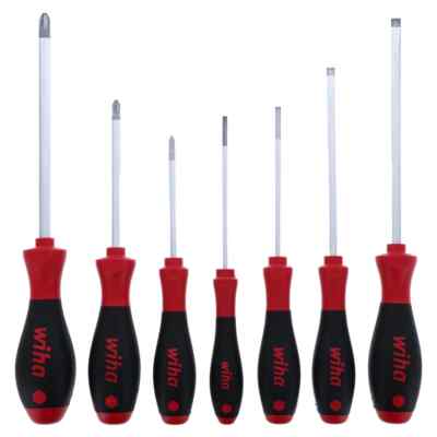 Wiha Tools 30278 7 Piece SoftFinish Slotted and Phillips Screwdriver Set