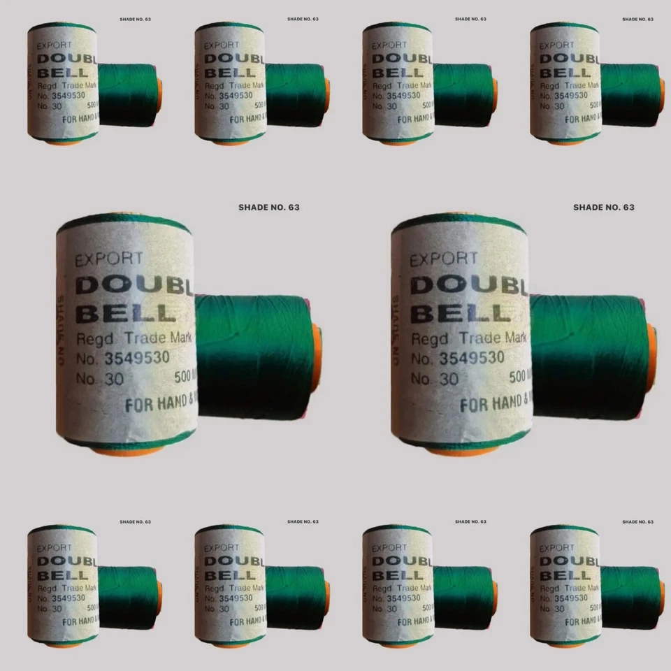 10X Double Bell Viscose Rayon Thread for Embroidery Color Turquoise Shade No.63 - Image 2 of 3