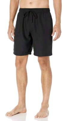 Amazon Essentials Men's 9'' Quick-Dry Swim Trunk Black - Medium