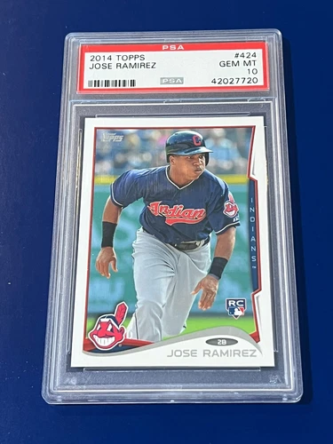 2014 Topps Jose Ramirez #424 Rookie RC PSA 10 Gem Mint Guardians 7720