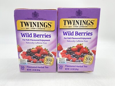 Twinings of London Wild Berries Herbal Tea, 20 Count (Pack of 2)